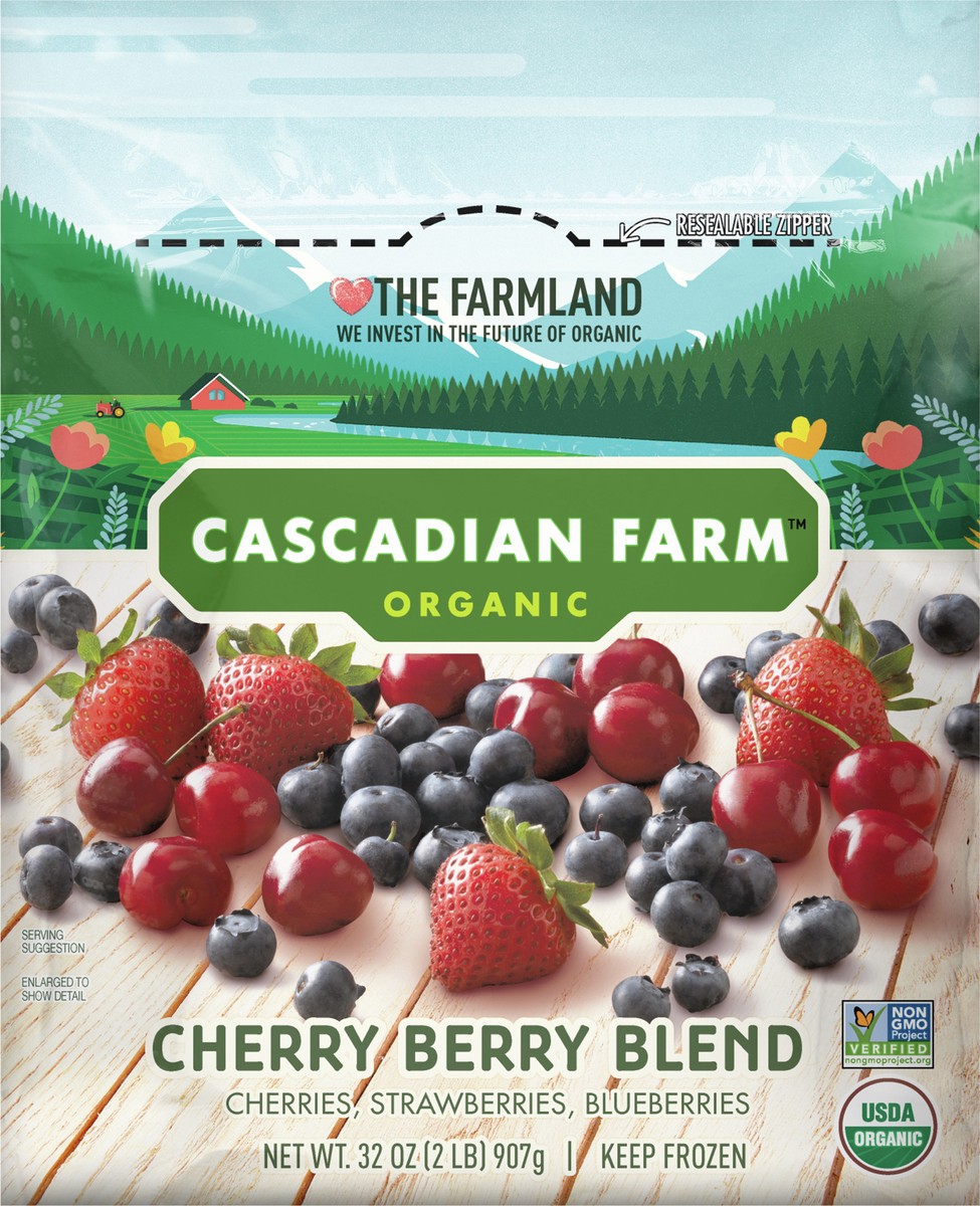 slide 7 of 14, Cascadian Farm Organic Cherry Berry Blend, Premium Frozen Fruit, Non-GMO, 32 oz, 32 oz