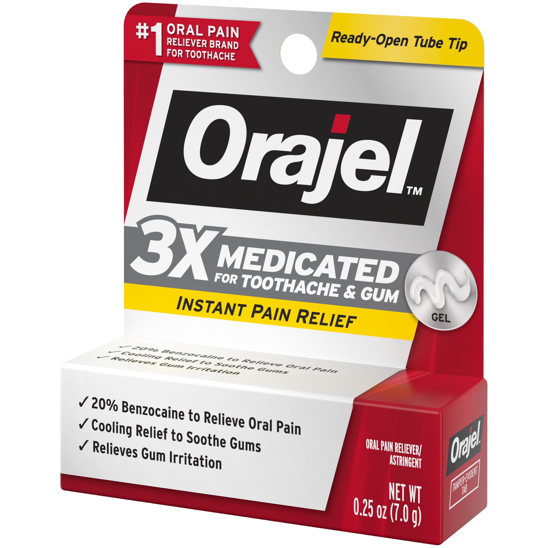 slide 4 of 4, Orajel Extra Strength Gel Oral Pain Reliever 0.25 oz, 0.25 oz