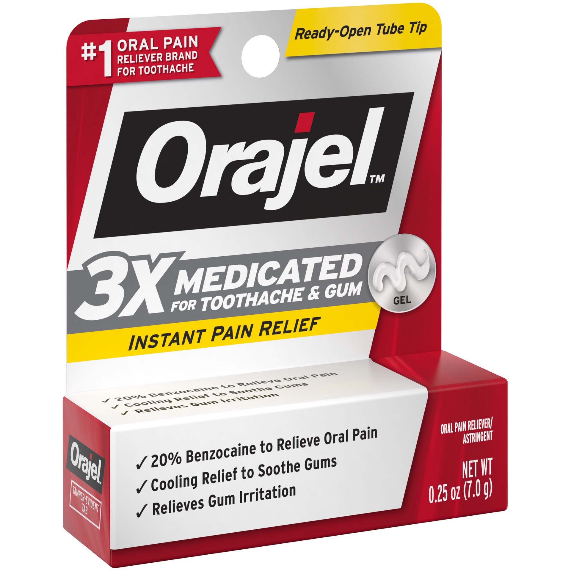 slide 2 of 4, Orajel Extra Strength Gel Oral Pain Reliever 0.25 oz, 0.25 oz