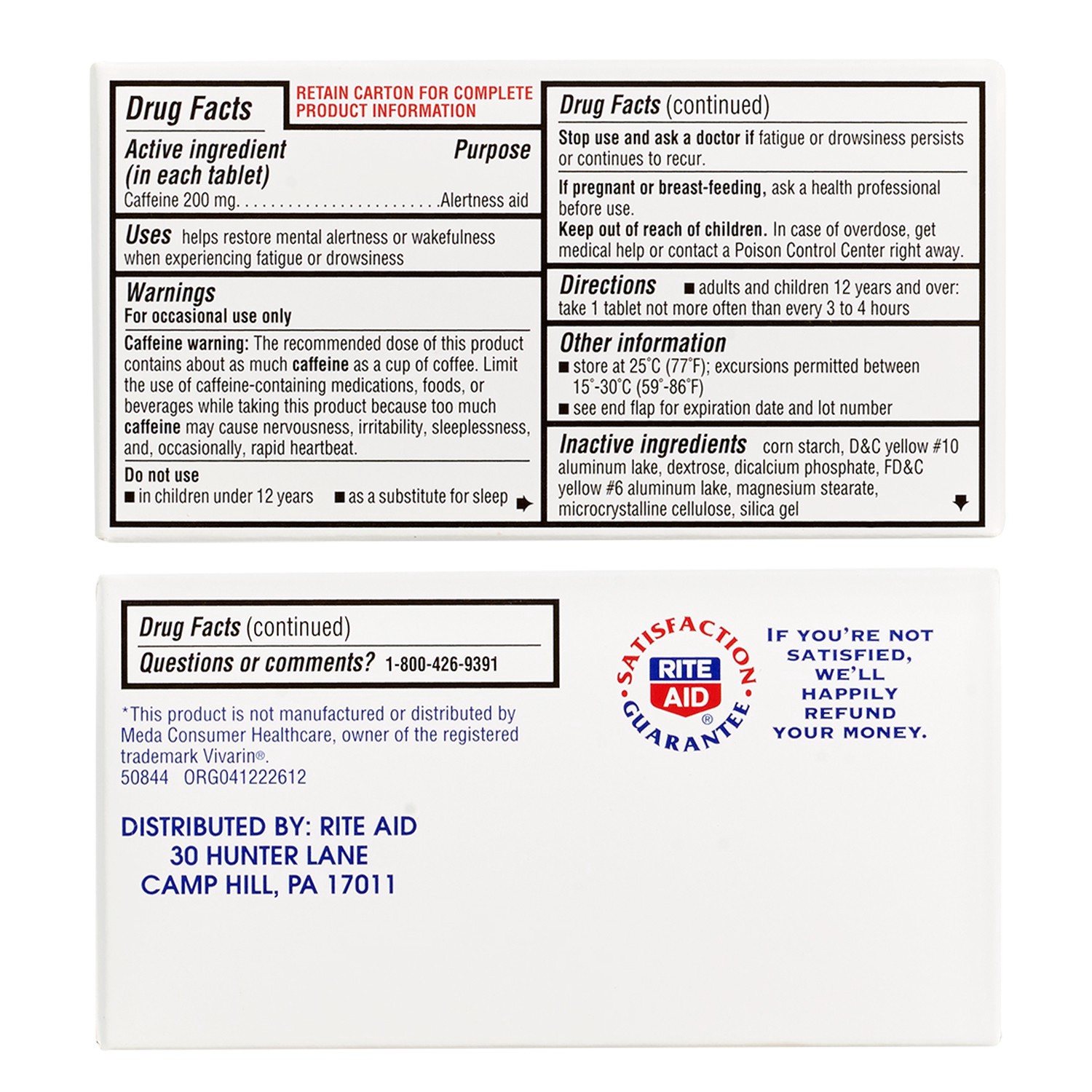 slide 2 of 5, Rite Aid Ra Stay Alert Tab, 100 ct