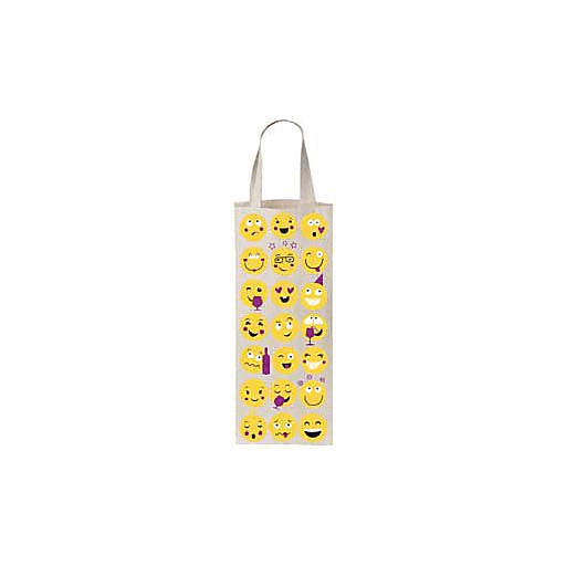 slide 1 of 1, The Gift Wrap Company All Smiles Fabric Bottle Bag, 1 ct