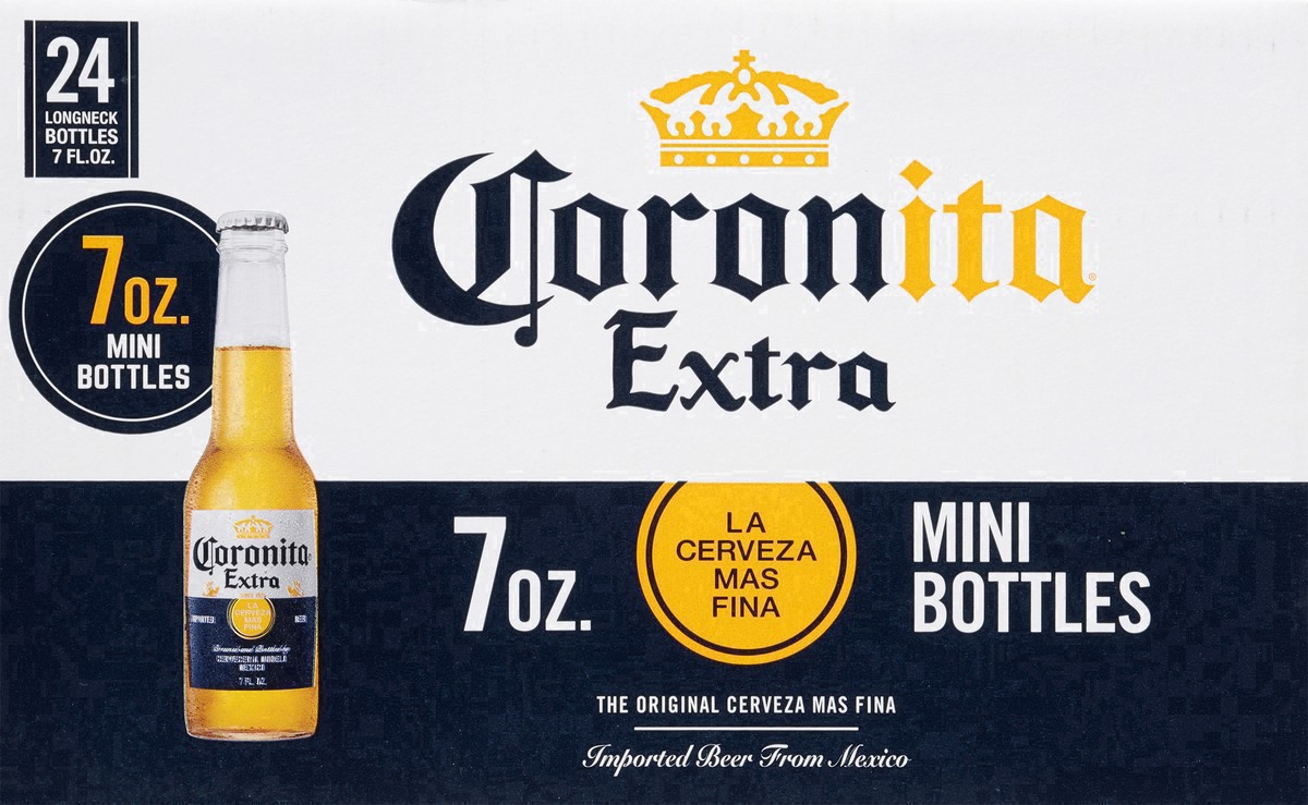 slide 10 of 50, Corona Extra Coronita Lager Mexican Beer Bottles, 24 ct; 7 oz