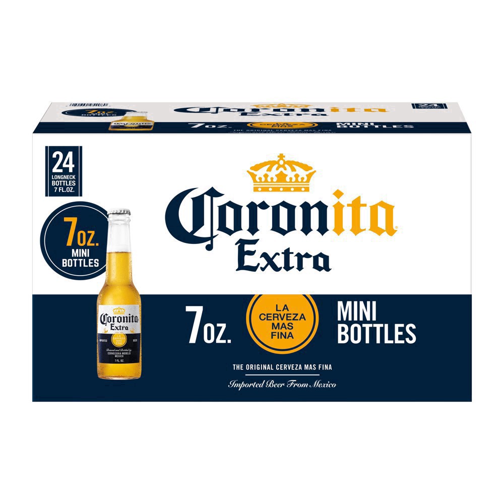 slide 17 of 50, Corona Extra Coronita Lager Mexican Beer Bottles, 24 ct; 7 oz