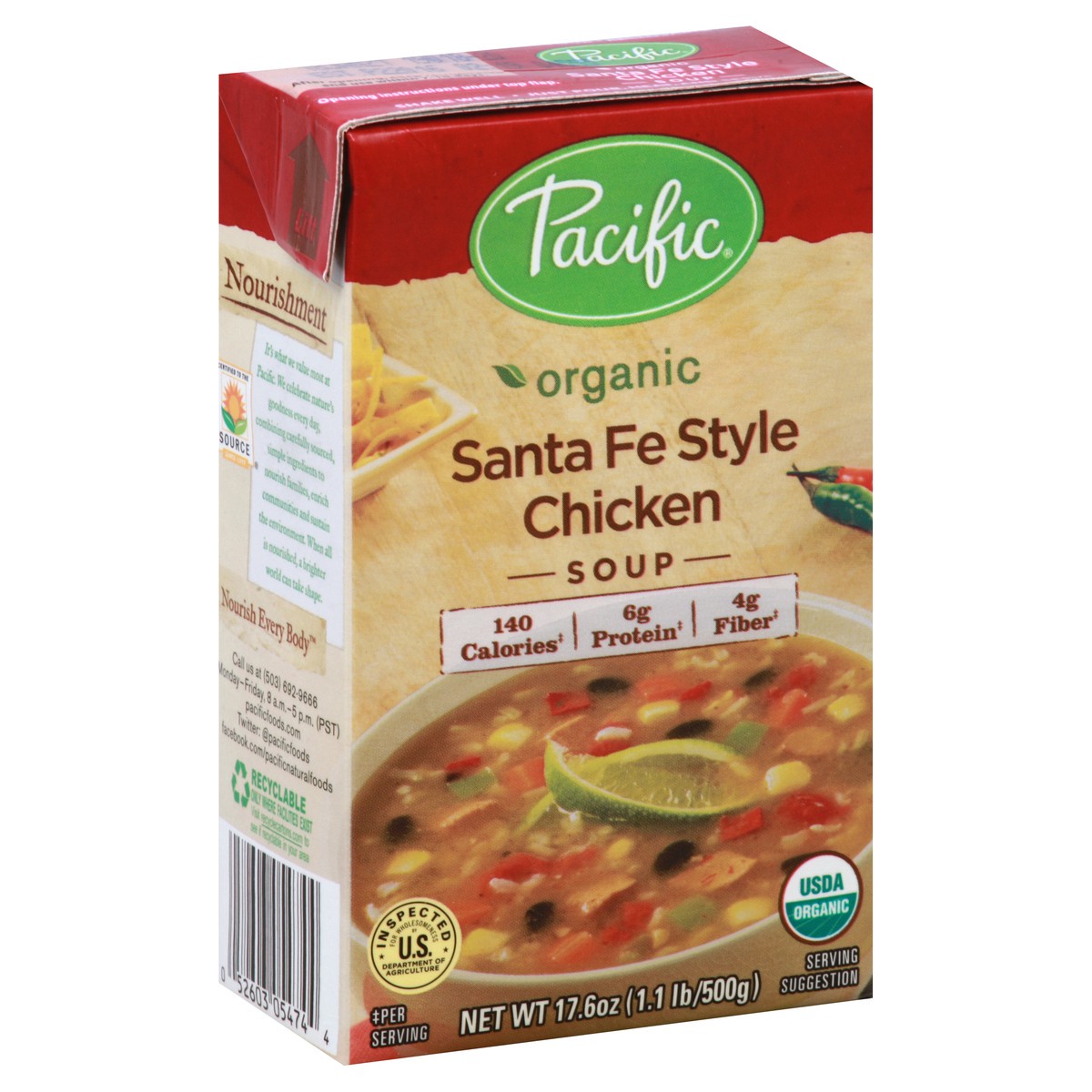 slide 2 of 10, Pacific Foods Organic Santa Fe Style Chicken Soup, 17.6 fl oz