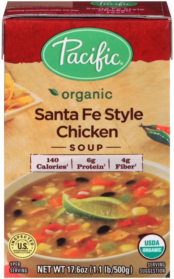 slide 1 of 10, Pacific Foods Organic Santa Fe Style Chicken Soup, 17.6 fl oz