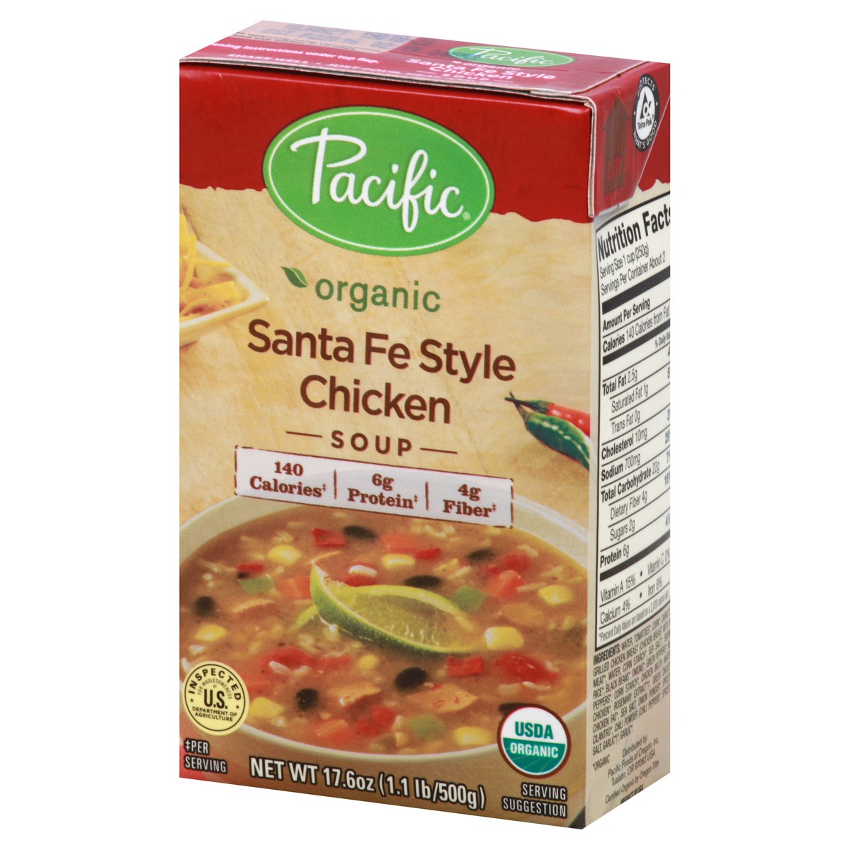 slide 3 of 10, Pacific Foods Organic Santa Fe Style Chicken Soup, 17.6 fl oz