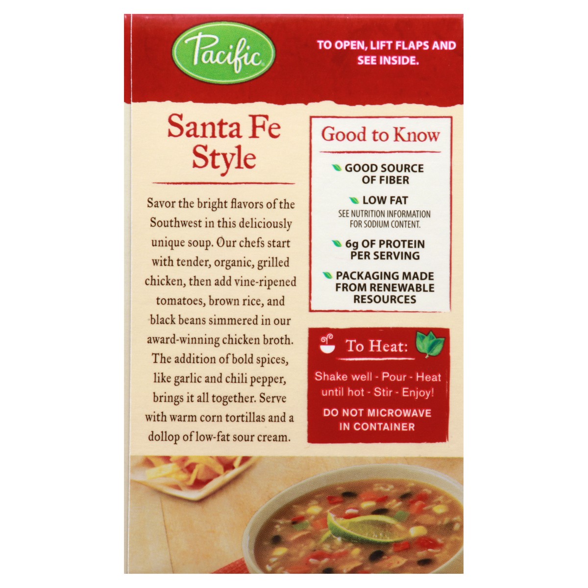 slide 10 of 10, Pacific Foods Organic Santa Fe Style Chicken Soup, 17.6 fl oz