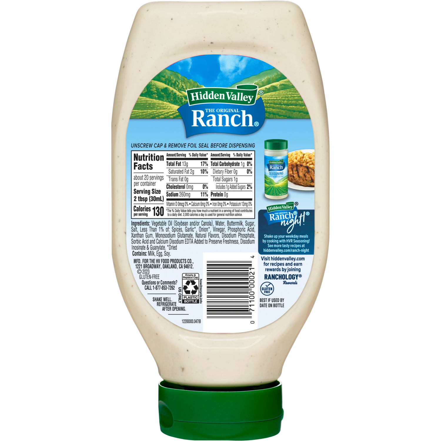 slide 2 of 8, Hidden Valley Easy Squeeze Original Ranch Salad Dressing & Topping, 20 oz
