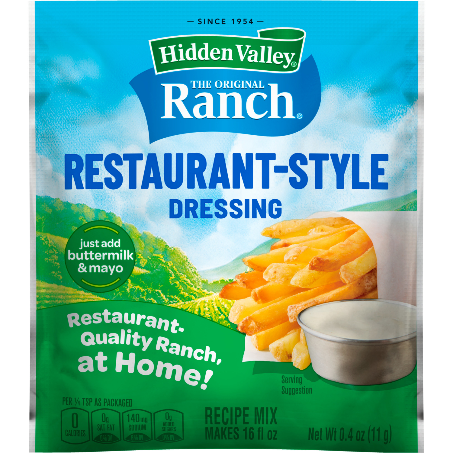slide 6 of 8, Hidden Valley Buttermilk Ranch Salad Dressing & Seasoning Mix Packet, 0.4 oz