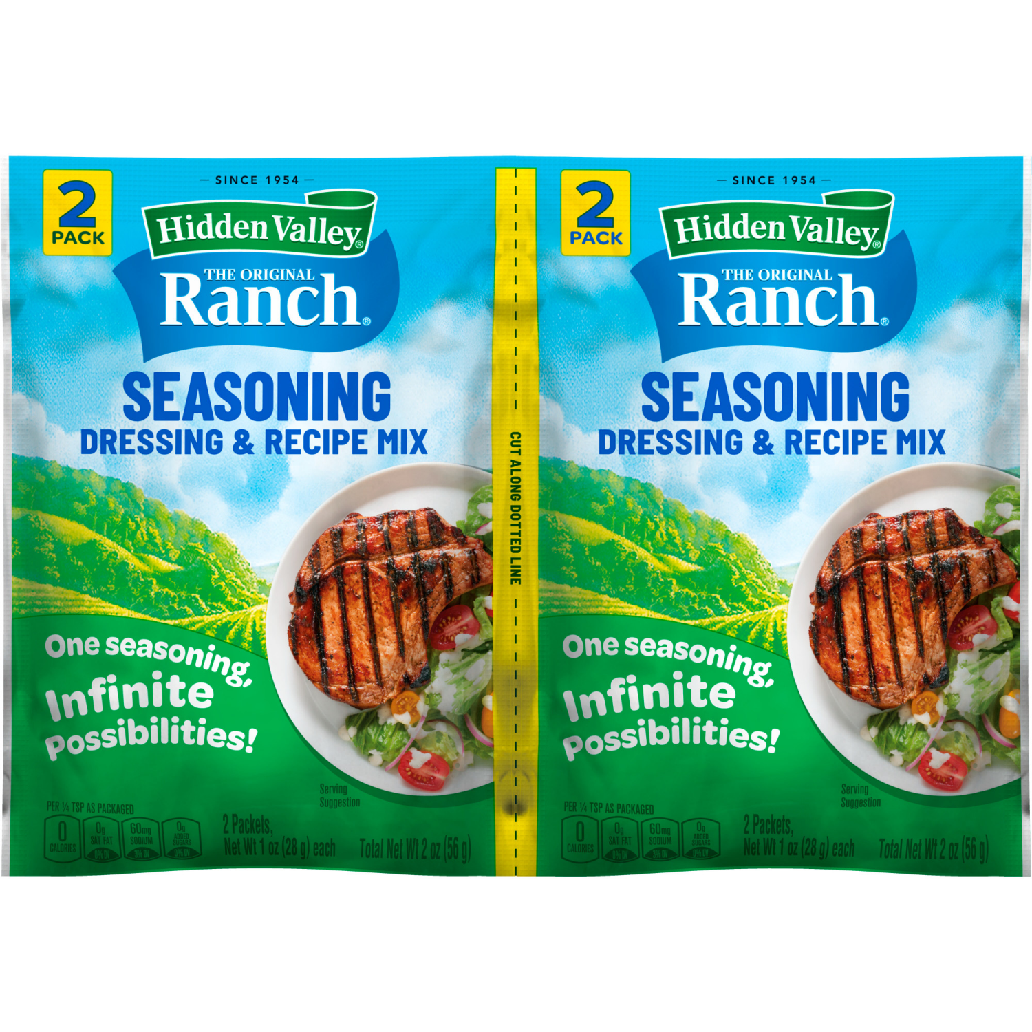 slide 6 of 8, Hidden Valley Original Ranch Salad Dressing & Seasoning Mix Packets, 2 ct