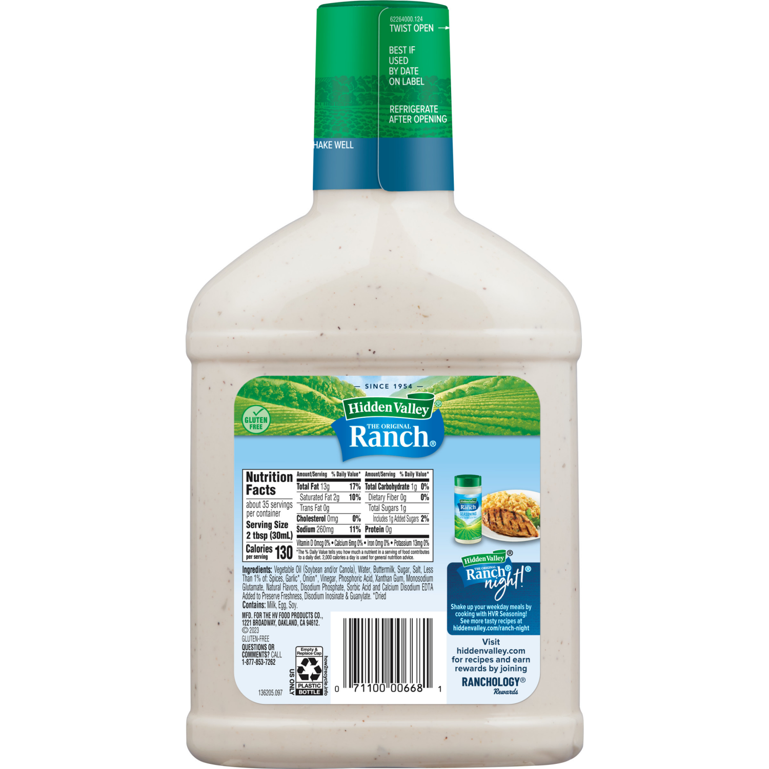 slide 2 of 8, Hidden Valley Gluten Free Original Ranch Dipping Sauce, Salad Dressing and Topping, 36 fl oz