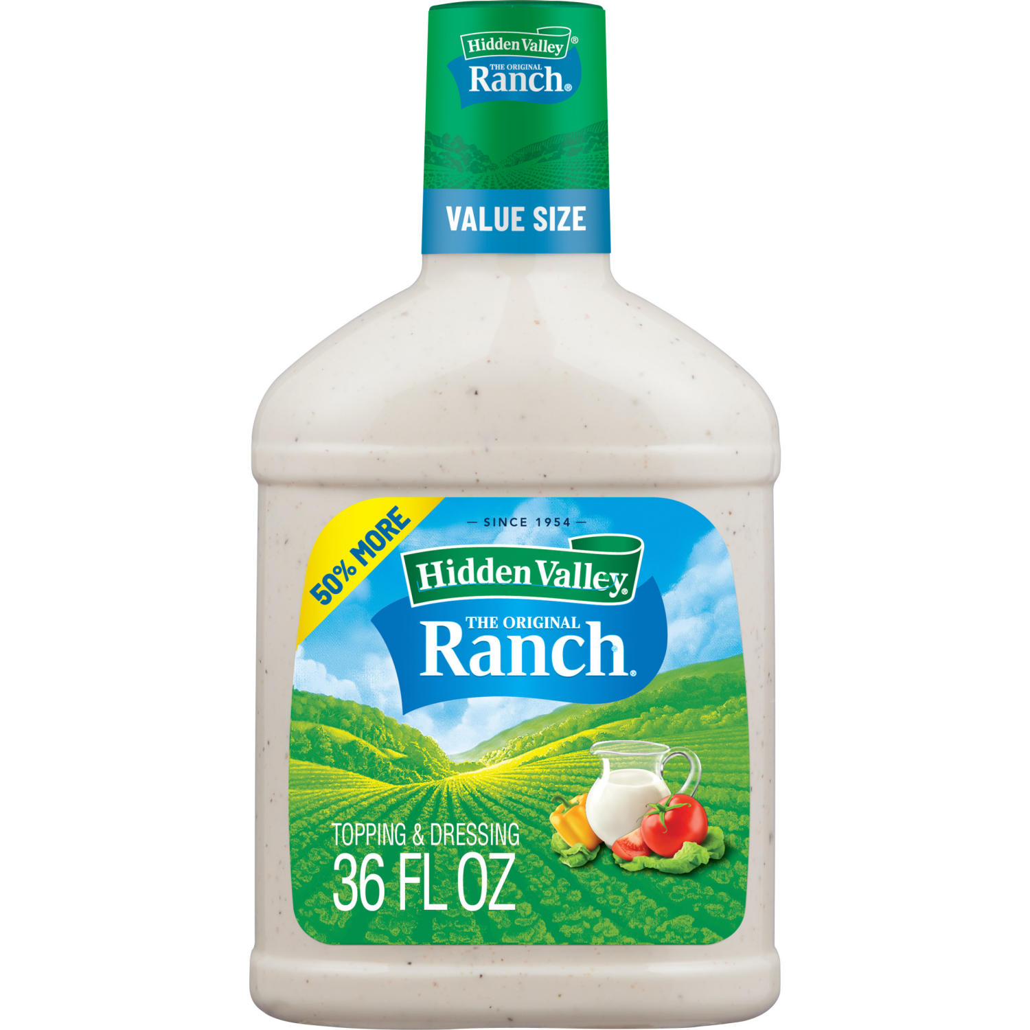 slide 1 of 8, Hidden Valley Gluten Free Original Ranch Dipping Sauce, Salad Dressing and Topping, 36 fl oz