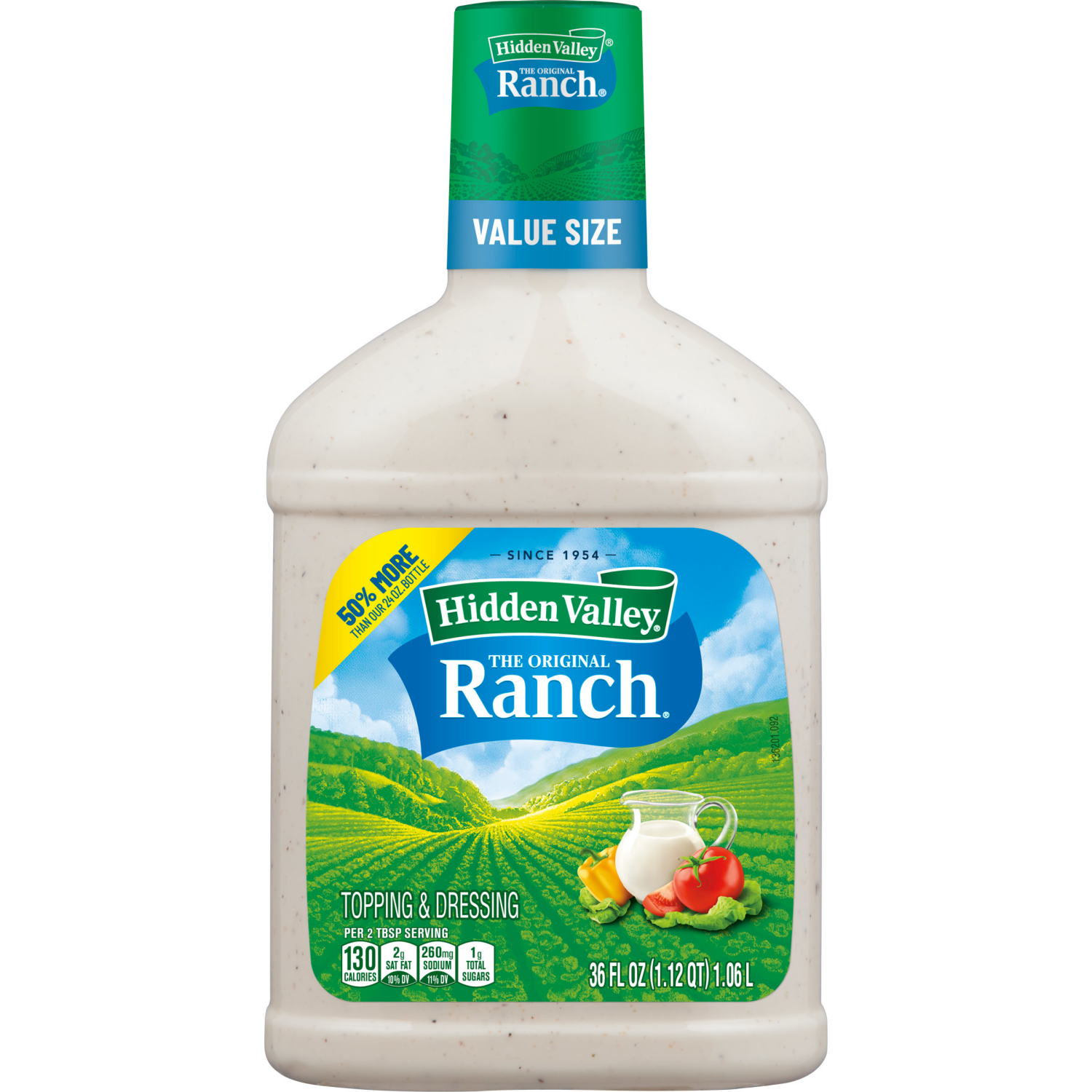 slide 6 of 8, Hidden Valley Gluten Free Original Ranch Dipping Sauce, Salad Dressing and Topping, 36 fl oz
