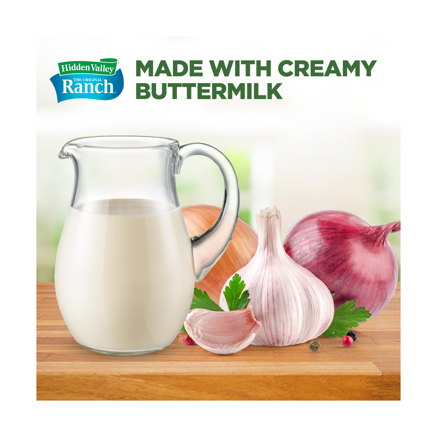 slide 7 of 8, Hidden Valley Buttermilk Ranch Salad Dressing & Topping, Gluten Free - 36 Ounce Bottle, 36 oz