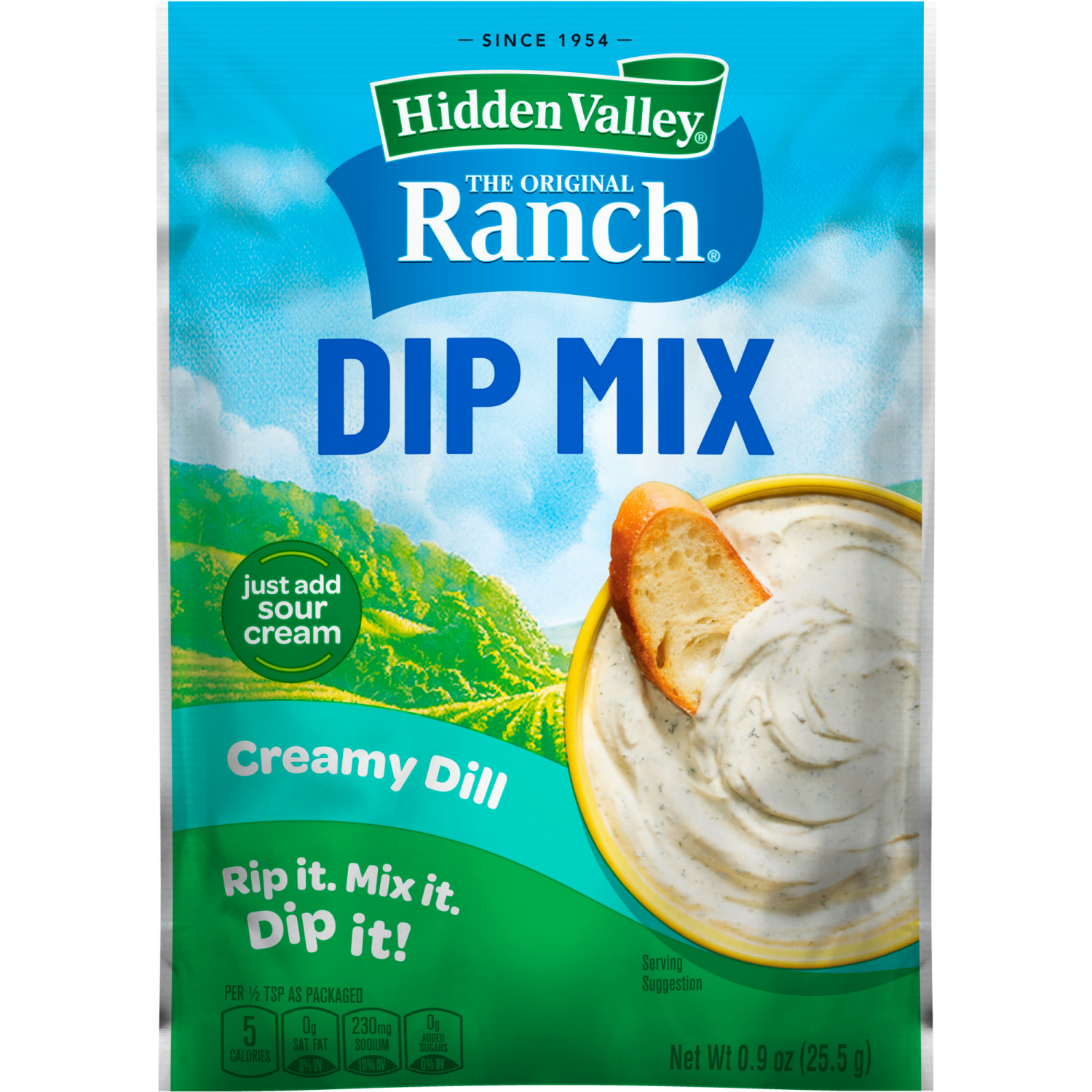 slide 6 of 8, Hidden Valley The Original Ranch Thick & Creamy Creamy Dill Dips Mix 0.9 oz, 0.9 oz