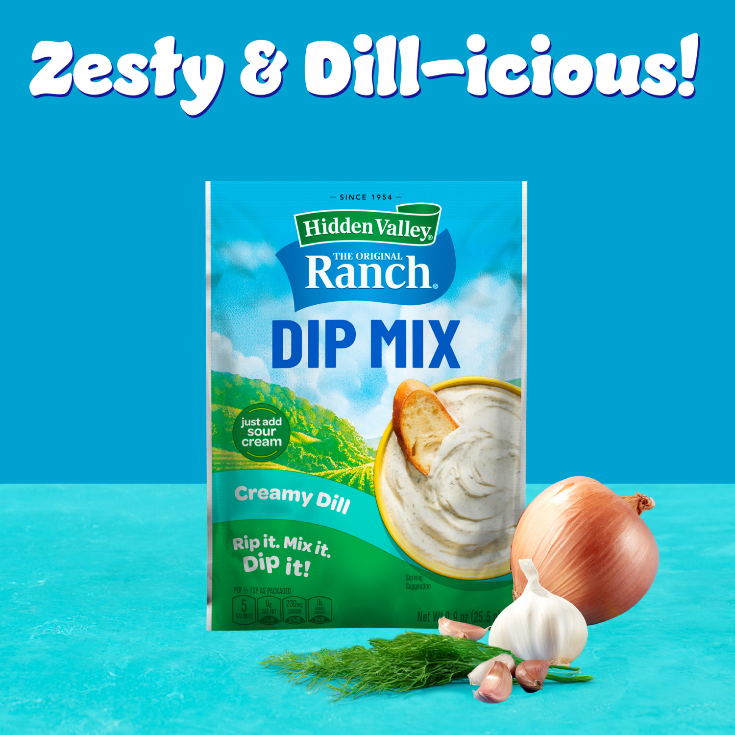 slide 8 of 8, Hidden Valley The Original Ranch Thick & Creamy Creamy Dill Dips Mix 0.9 oz, 0.9 oz