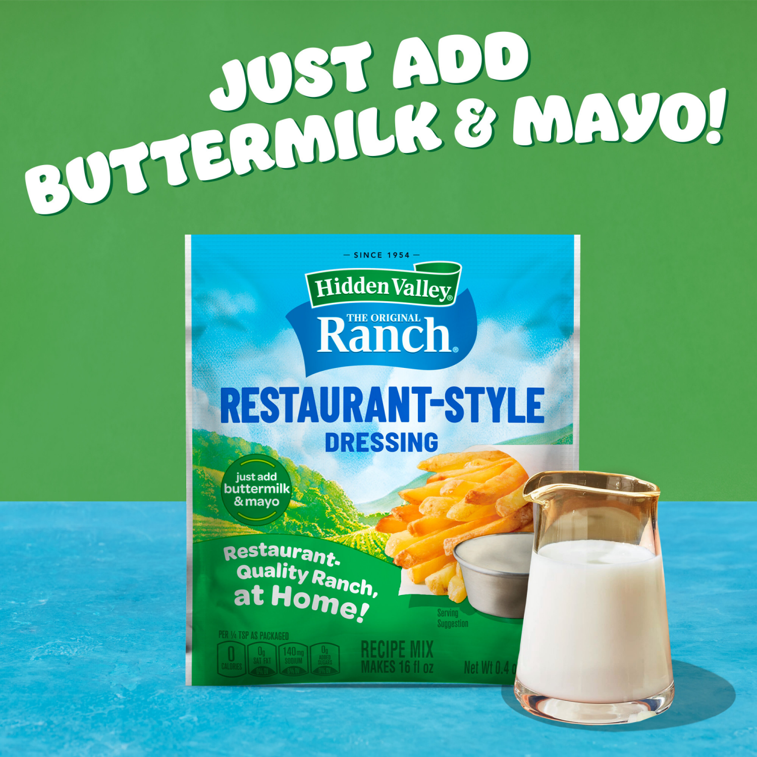 slide 8 of 8, Hidden Valley Buttermilk Ranch Salad Dressing & Seasoning Mix Packets, 4 ct