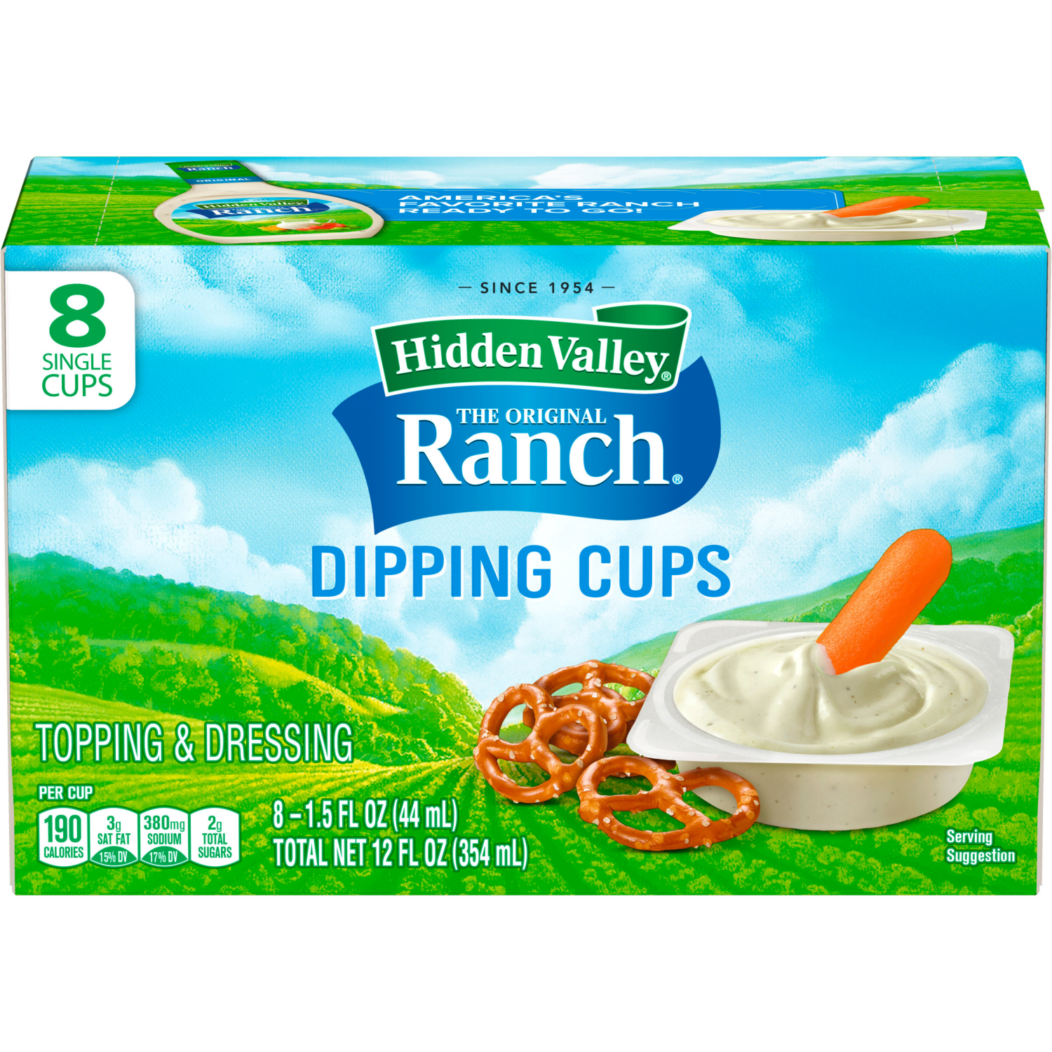 slide 6 of 8, Hidden Valley The Original Ranch Dipping Cups Topping & Dressing 8 ea, 8 ct
