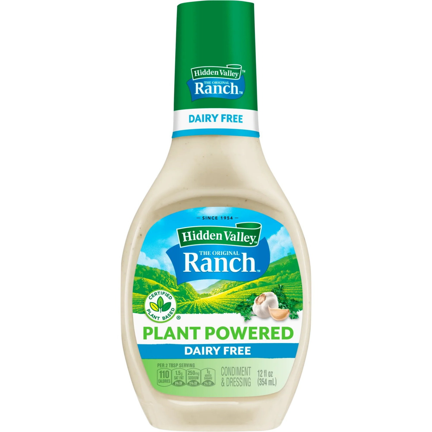 slide 6 of 8, Hidden Valley The Original Ranch Vegan Plant Powered Dairy Free Ranch Dressing, 12 fl oz