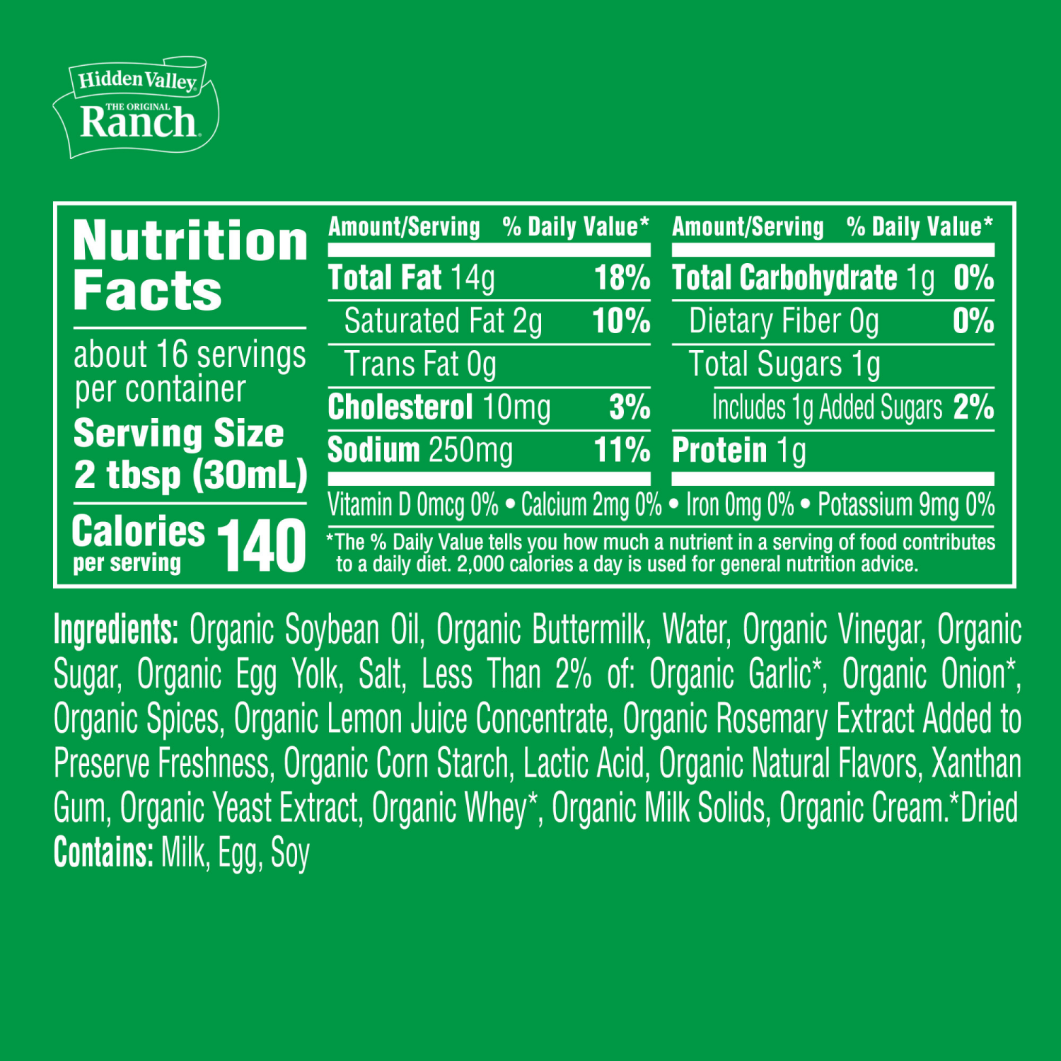 slide 4 of 8, Hidden Valley Original Ranch Organic Salad Dressing & Topping, 16 fl oz
