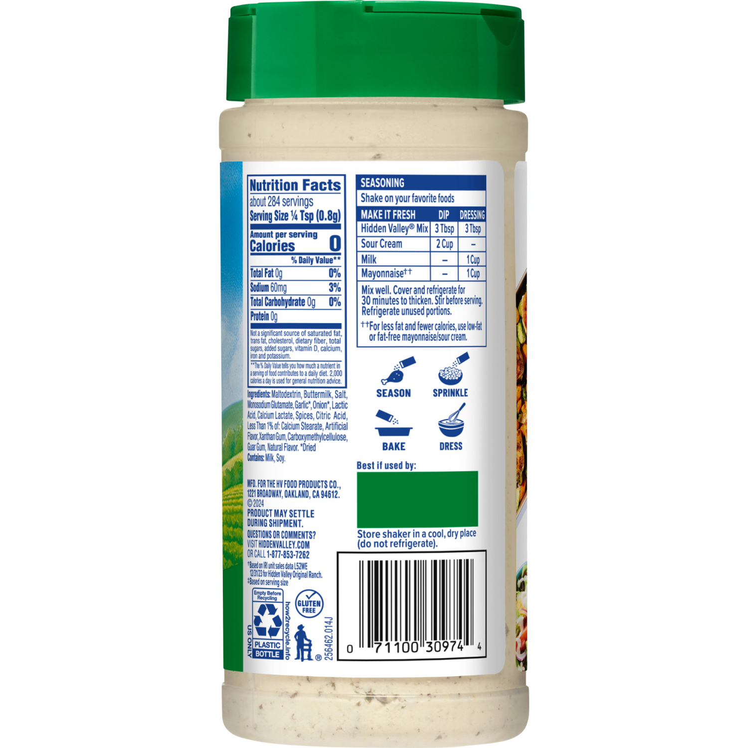 slide 3 of 8, Hidden Valley Original Ranch Salad Dressing & Seasoning Mix Canister, 8 oz