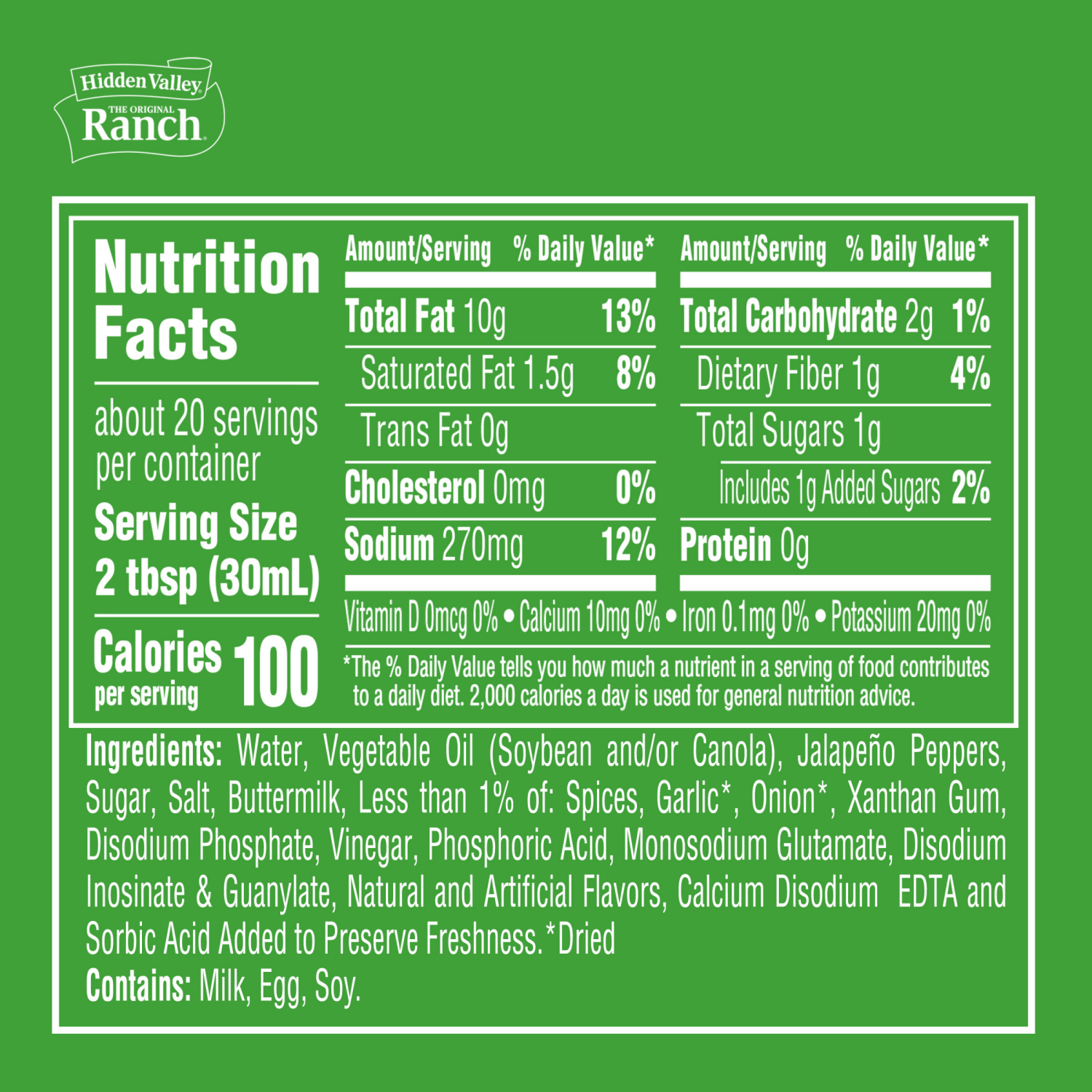 slide 4 of 8, Hidden Valley Creamy Jalapeño Ranch Condiment and Dressing, 20 fl oz