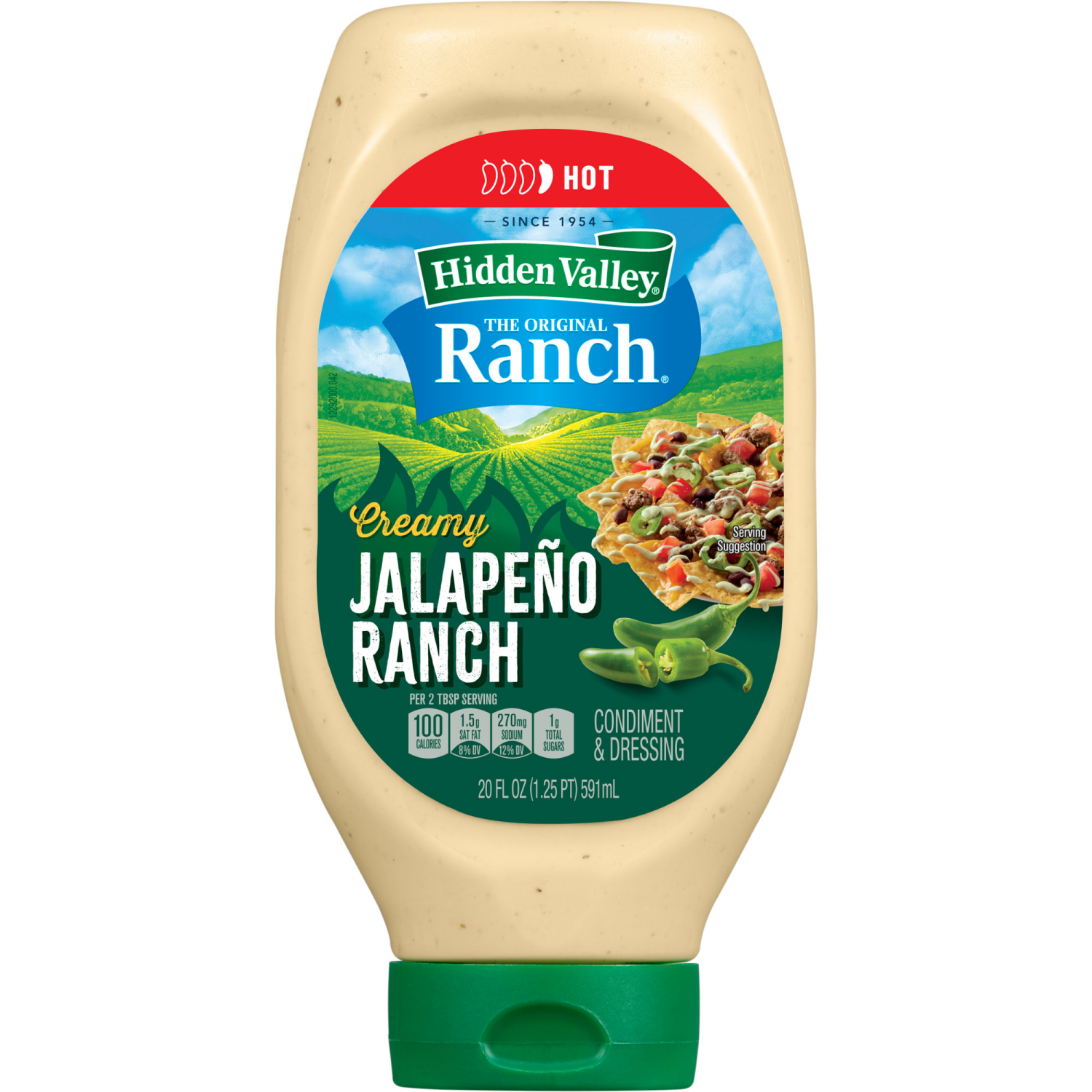 slide 6 of 8, Hidden Valley Creamy Jalapeño Ranch Condiment and Dressing, 20 fl oz