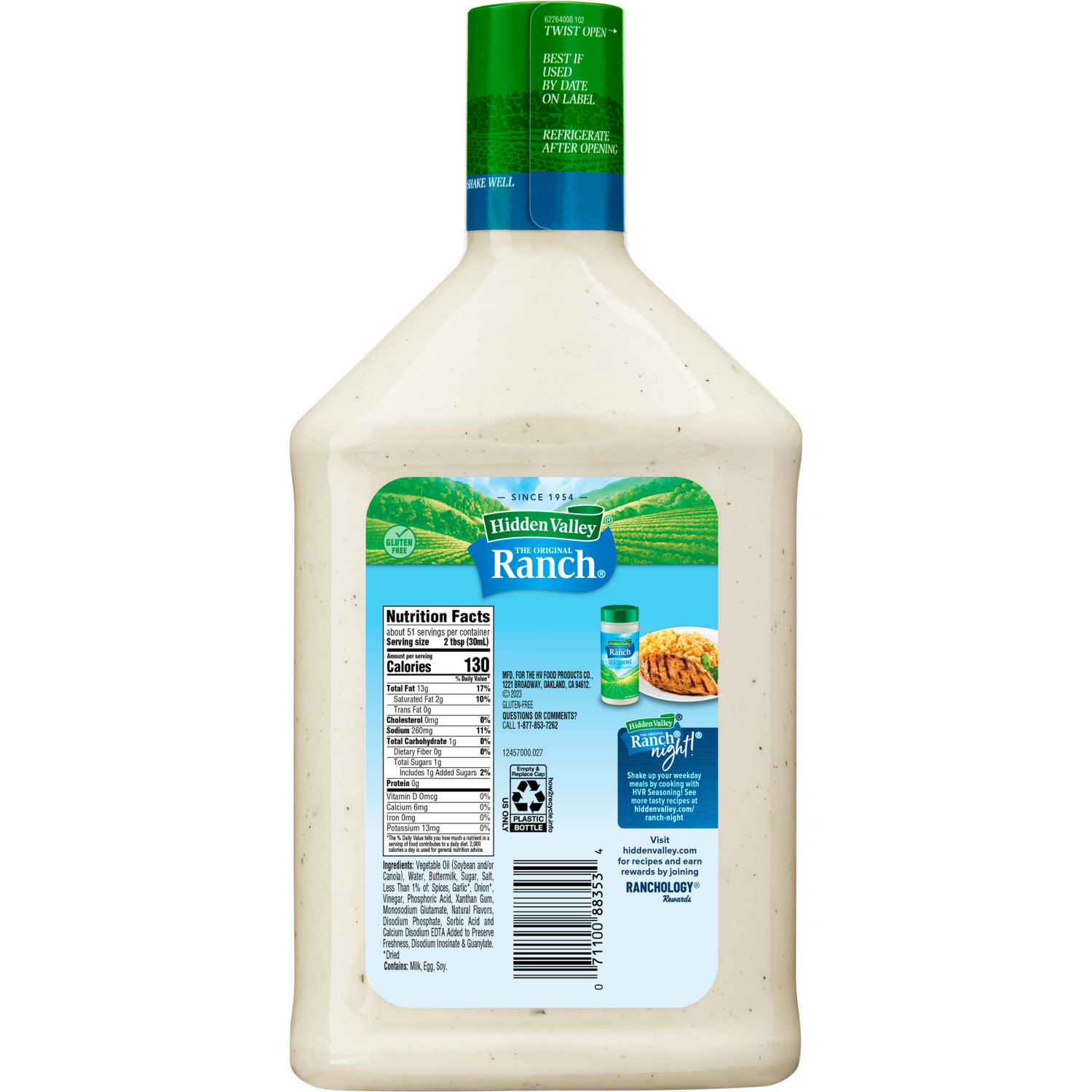 slide 2 of 8, Hidden Valley Original Ranch Salad Dressing & Topping, 52 fl oz