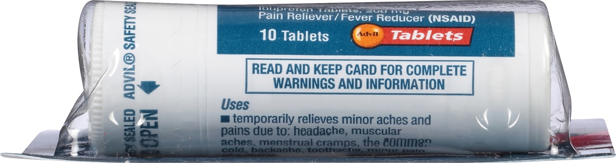 slide 5 of 7, Advil Pain Reliever & Fever Reducer Coated Tablets, 10 ct