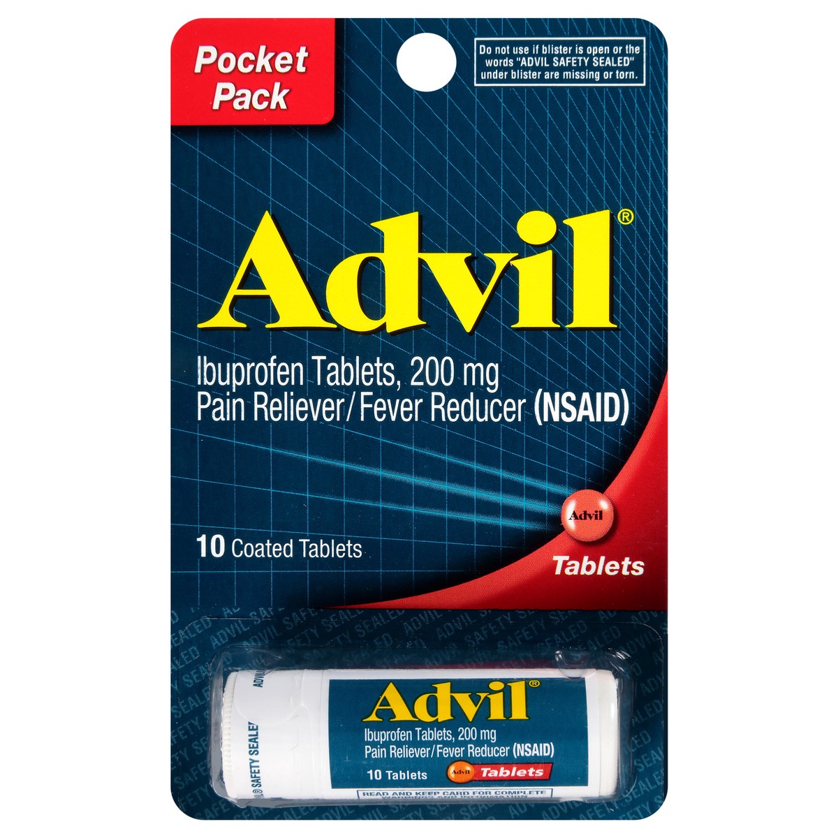 slide 1 of 7, Advil Ibuprofen Tablets Travel Size, 10 ct