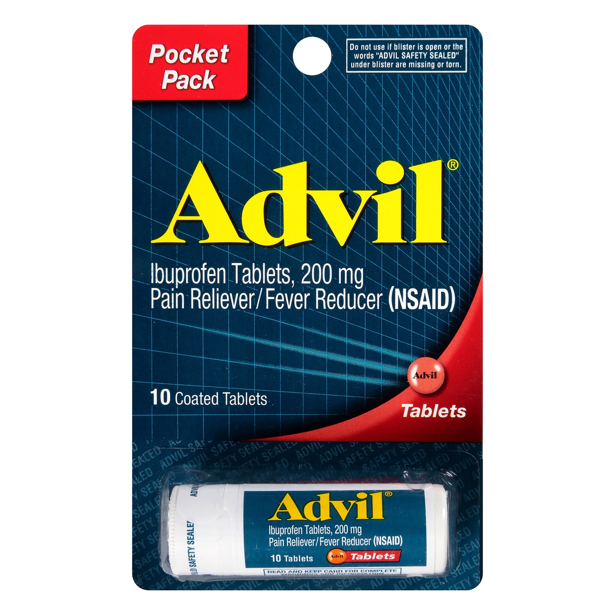 slide 1 of 7, Advil Pain Reliever & Fever Reducer Coated Tablets, 10 ct