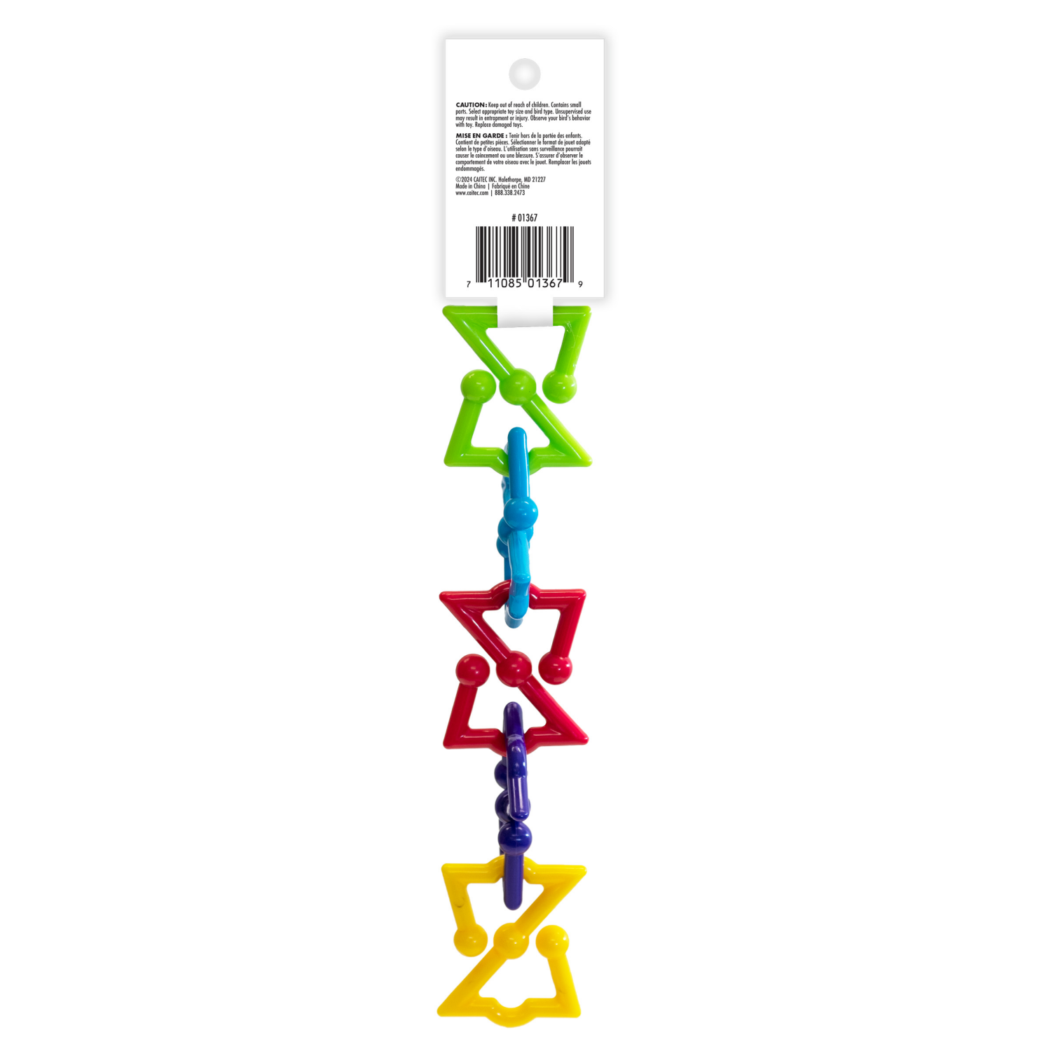 slide 2 of 3, Featherland Paradise Plastic Linking Chain Bird Toy, 1 ct