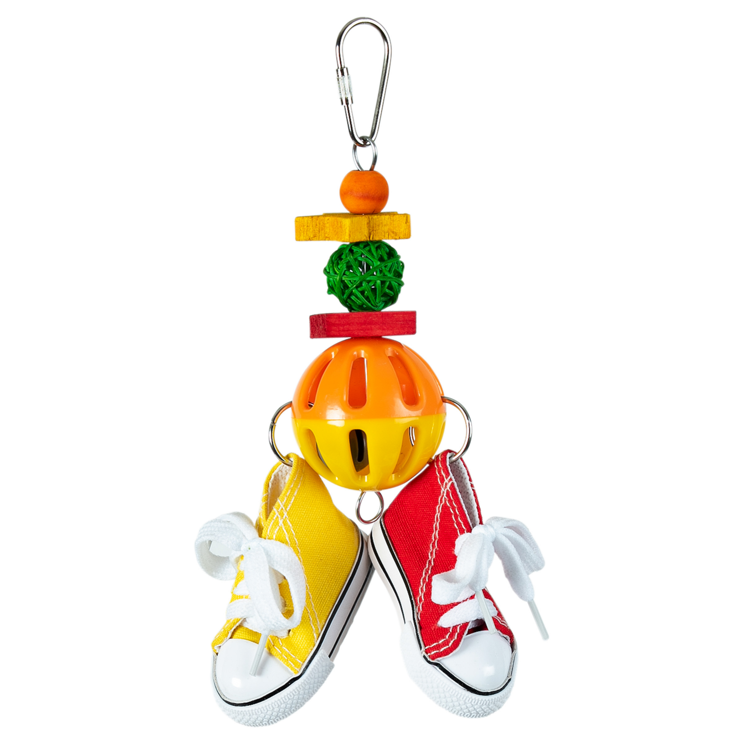 slide 3 of 3, Featherland Paradise Sneaker and Ball Bird Toy, 1 ct