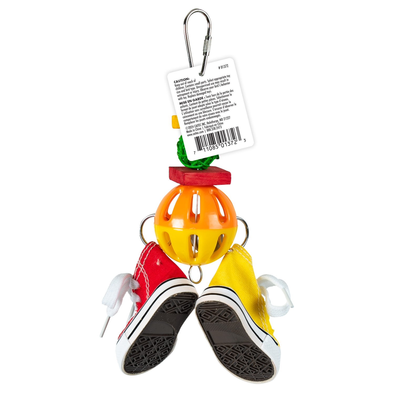 slide 2 of 3, Featherland Paradise Sneaker and Ball Bird Toy, 1 ct