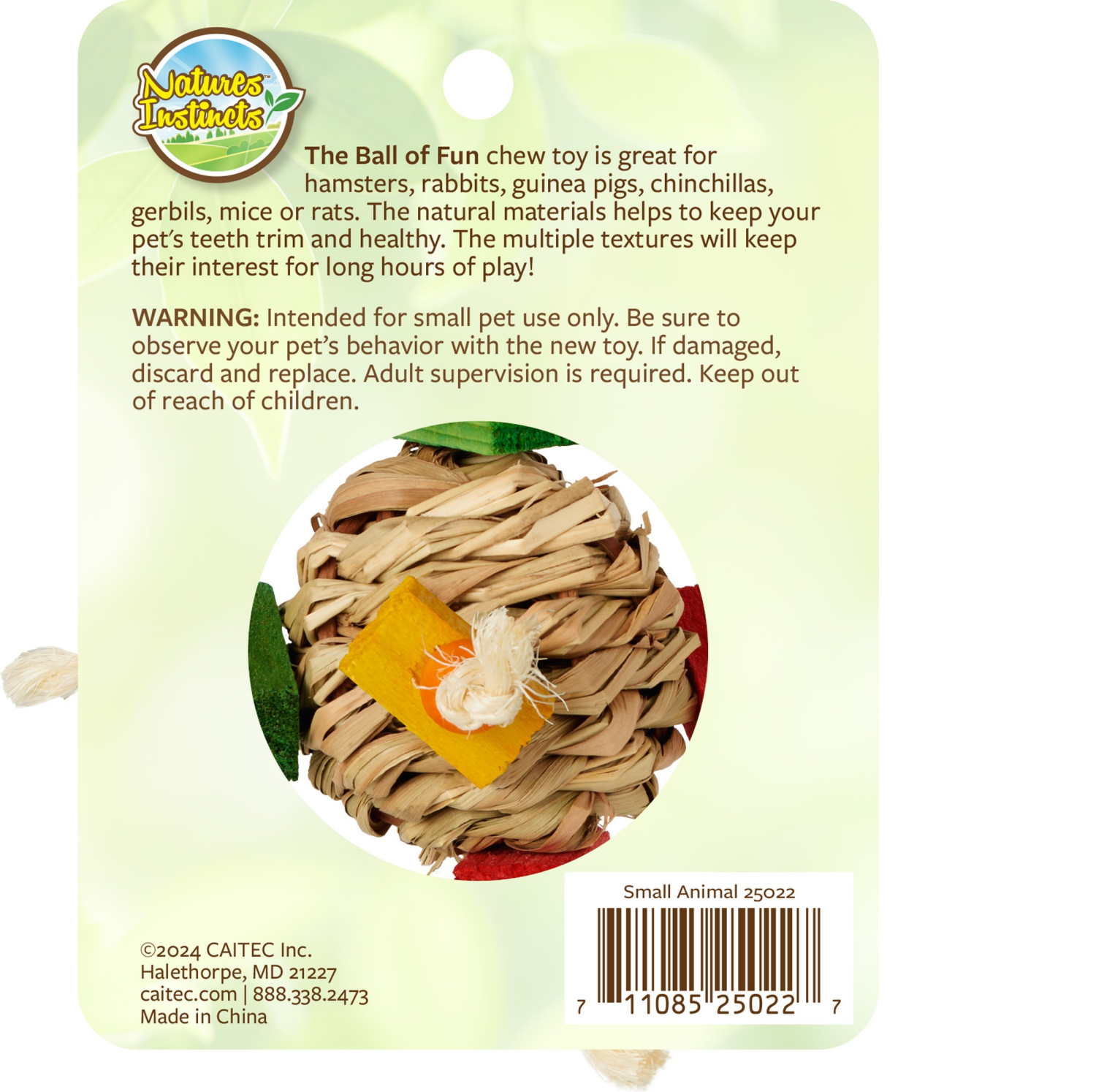 slide 2 of 2, Natures Instincts Ball Of Fun Chew Toy, 1 ct