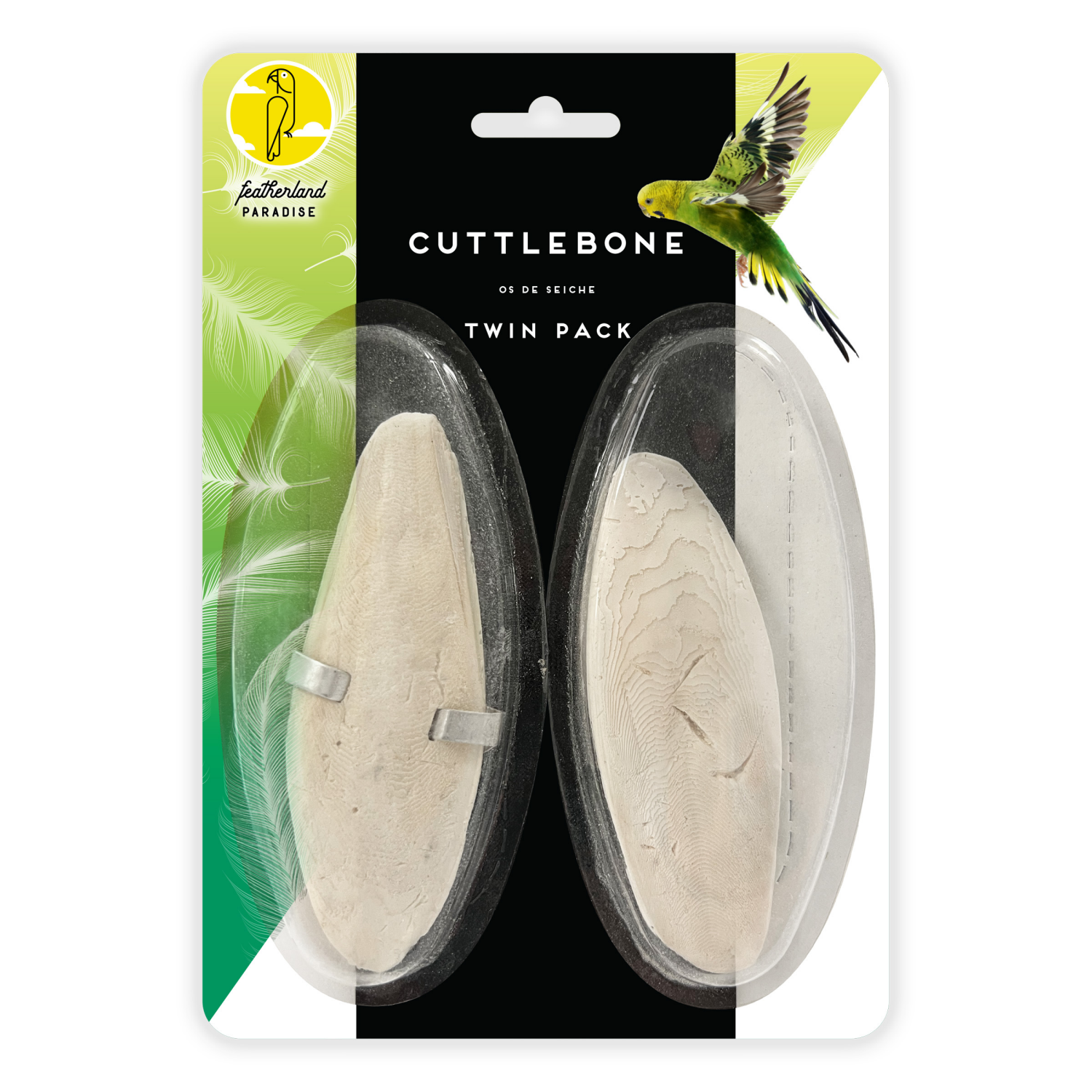 slide 1 of 3, Featherland Paradise Cuttlebones - 2 Pack, 5 in