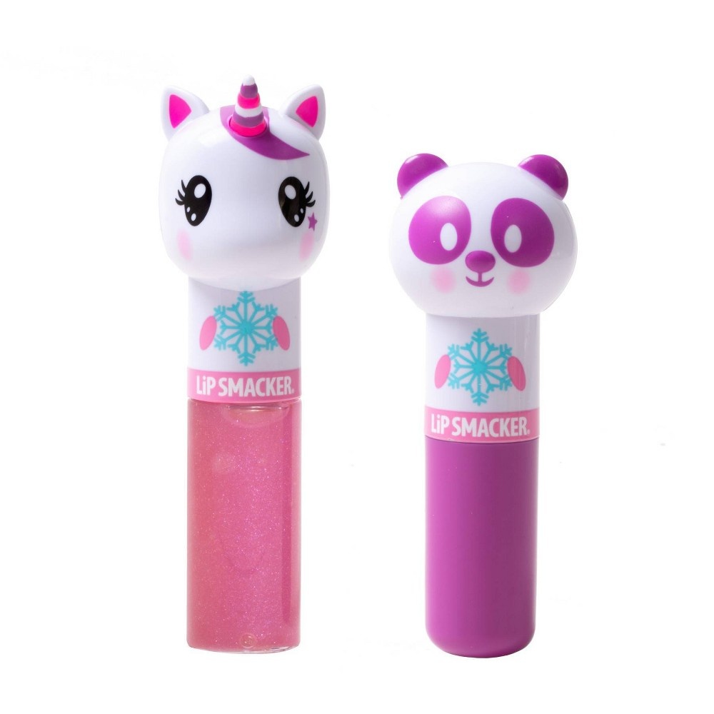 slide 3 of 3, Lip Smacker Lippy Pals Panda Lip Gloss And Balm, 2 ct