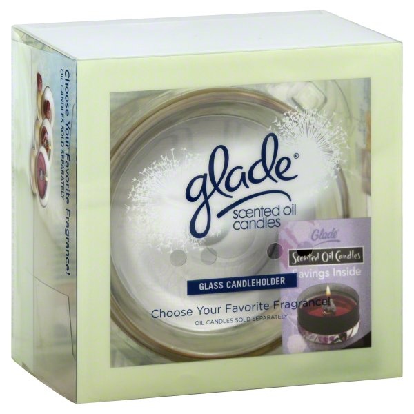 slide 1 of 1, Glade Glass Candle Holder, 1 ct