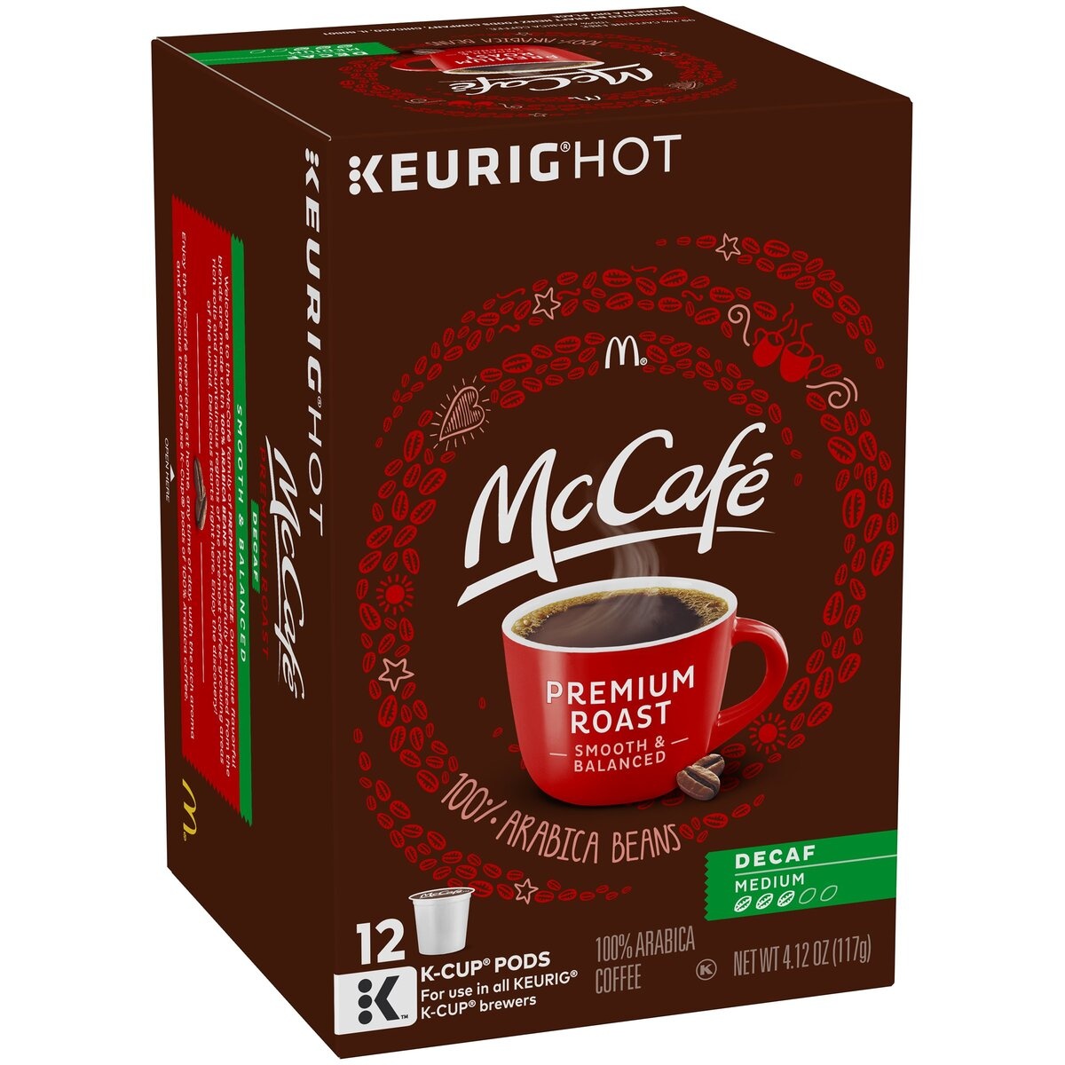 slide 2 of 2, McCafe Premium Roast Decaf Coffee K-Cup Pods, Decaffeinated, 12 ct