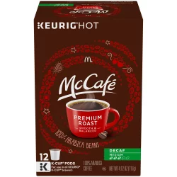 McCafe Premium Roast Decaf Coffee K-Cup Pods, Decaffeinated