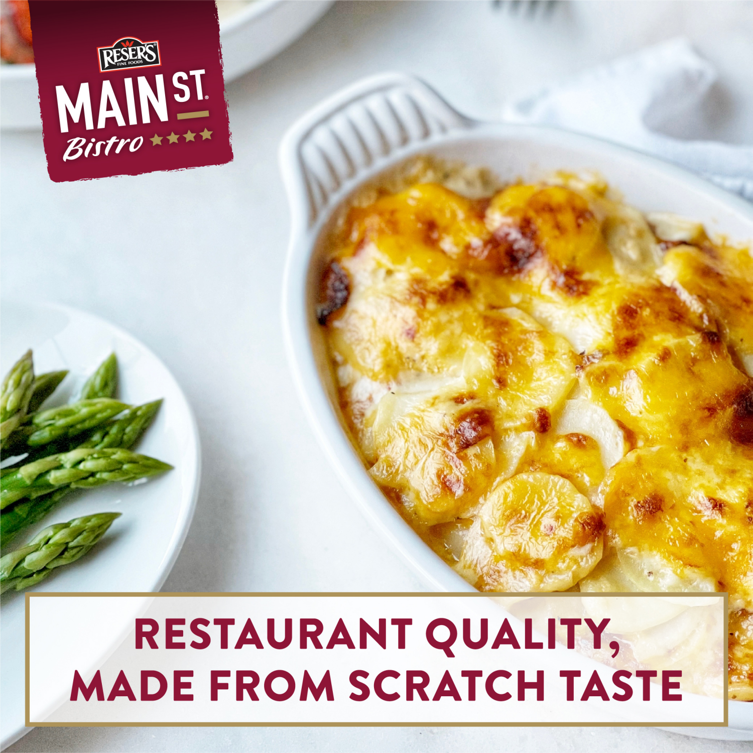 slide 5 of 5, Main St. Bistro Reser's Main St Bistro Baked Scalloped Potatoes 20 oz, 20 oz
