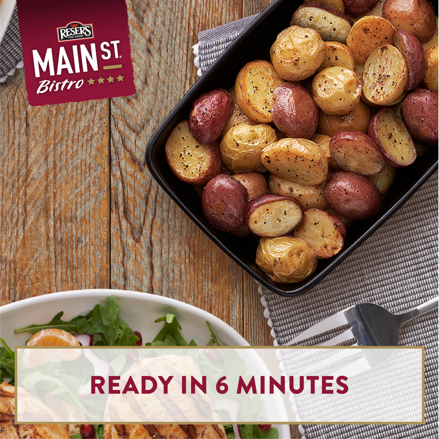 slide 4 of 5, Main St. Bistro Roasted Garlic & Rosemary Potatoes 17 oz, 17 oz