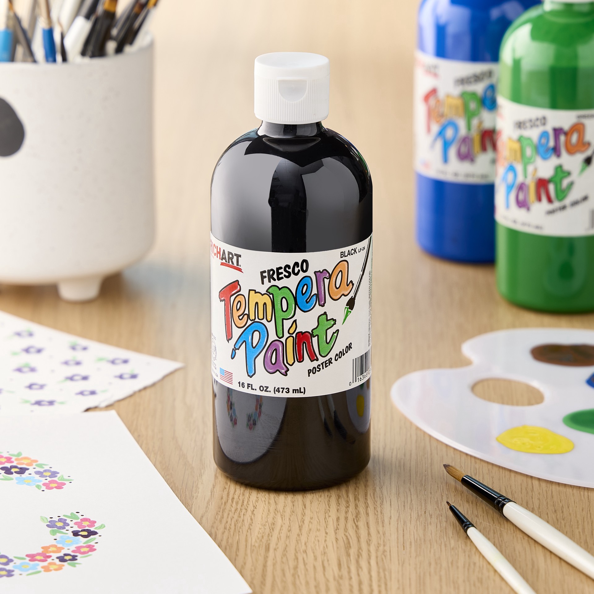 slide 3 of 4, Rich Art Liquid Fresco Tempera Paint, 16 fl oz