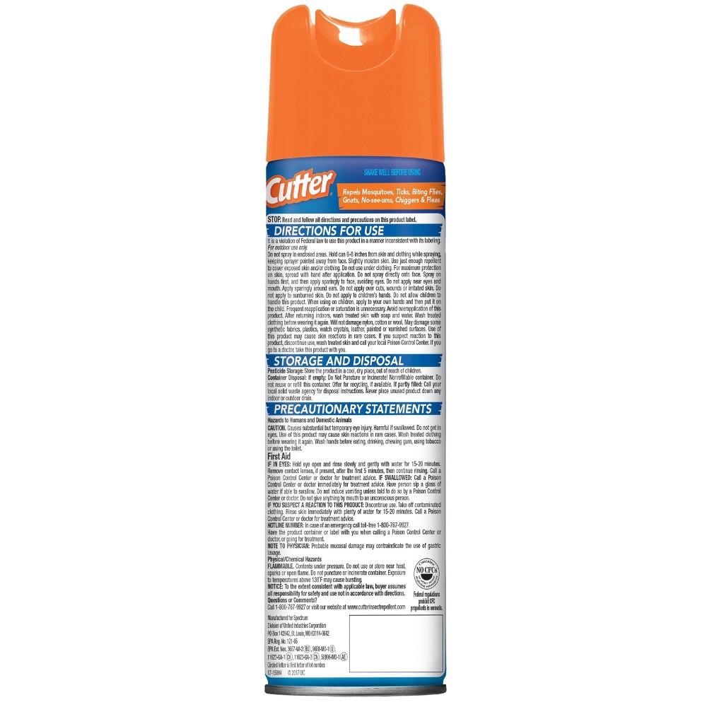 slide 3 of 5, Cutter Unscented Water Resistant Insect Repellent, 11 fl oz