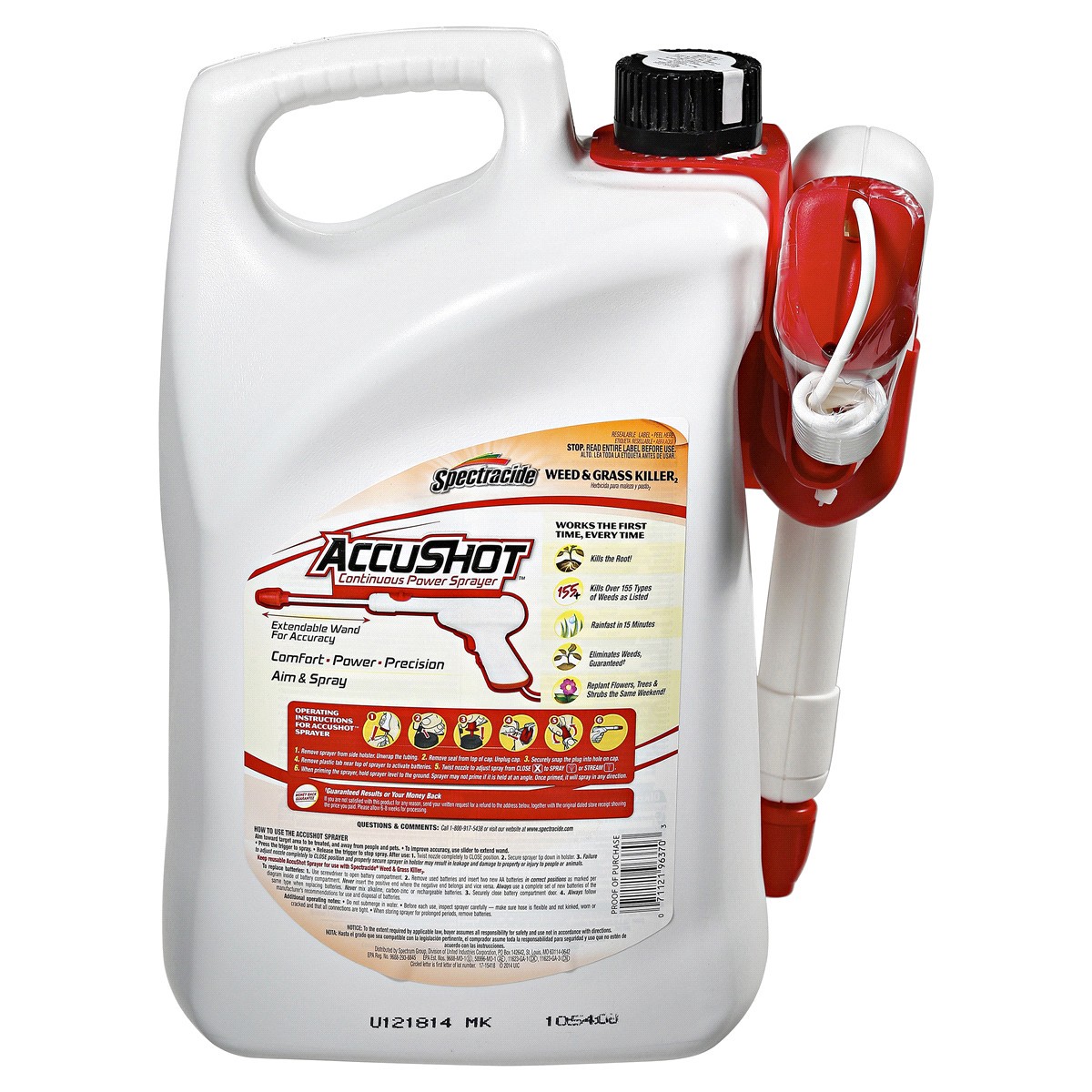 slide 2 of 2, Spectracide 1.33gal Weed & Grass Killer AccuShot Sprayer - Spectracide, 1.33 gal