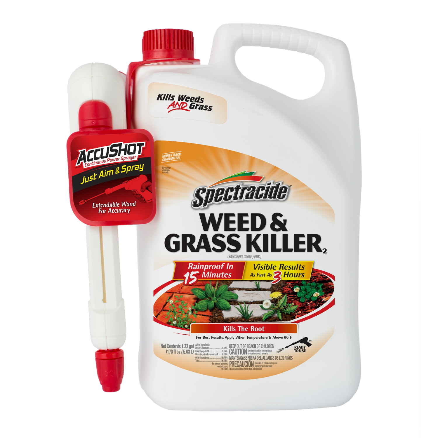 slide 1 of 2, Spectracide 1.33gal Weed & Grass Killer AccuShot Sprayer - Spectracide, 1.33 gal