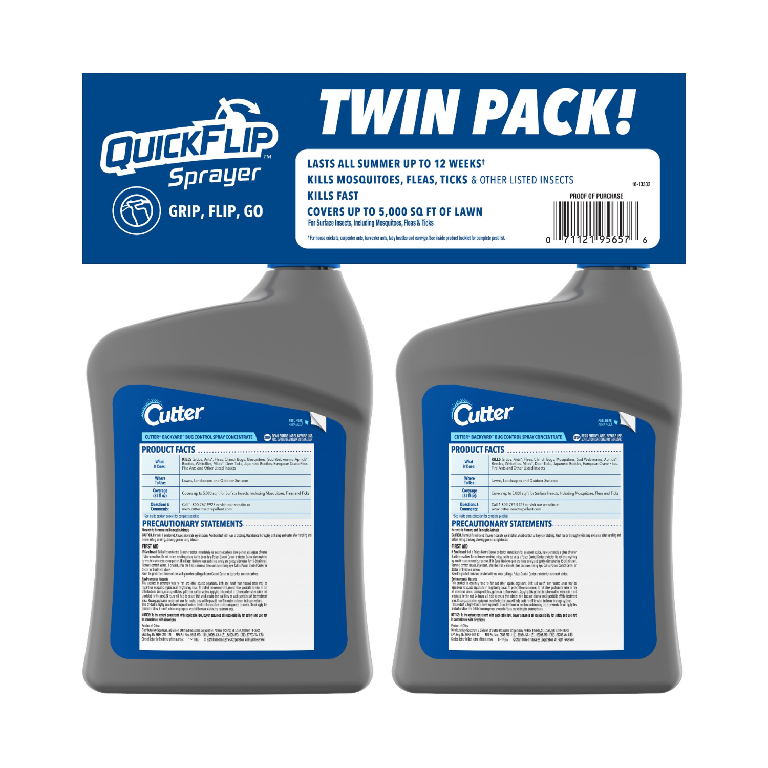 slide 2 of 2, Cutter Backyard Bug Control Rts Twin Pack, 32 oz