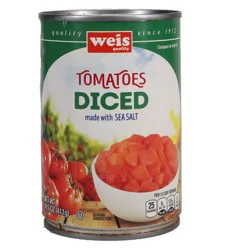 Weis Quality Diced Tomatoes Made With Sea Salt