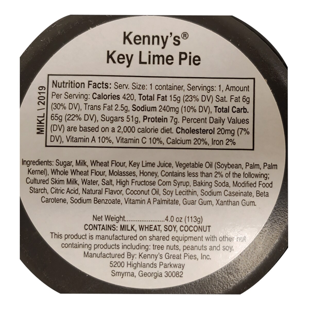 slide 2 of 2, Kenny's Key Lime Pie Minis 4.0 oz, 4 oz