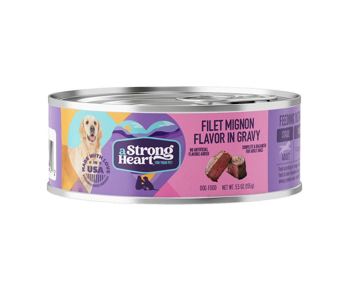 slide 1 of 1, A Strong Heart in Gravy Filet Mignon Flavor Dog Food 5.5 oz, 5.5 oz